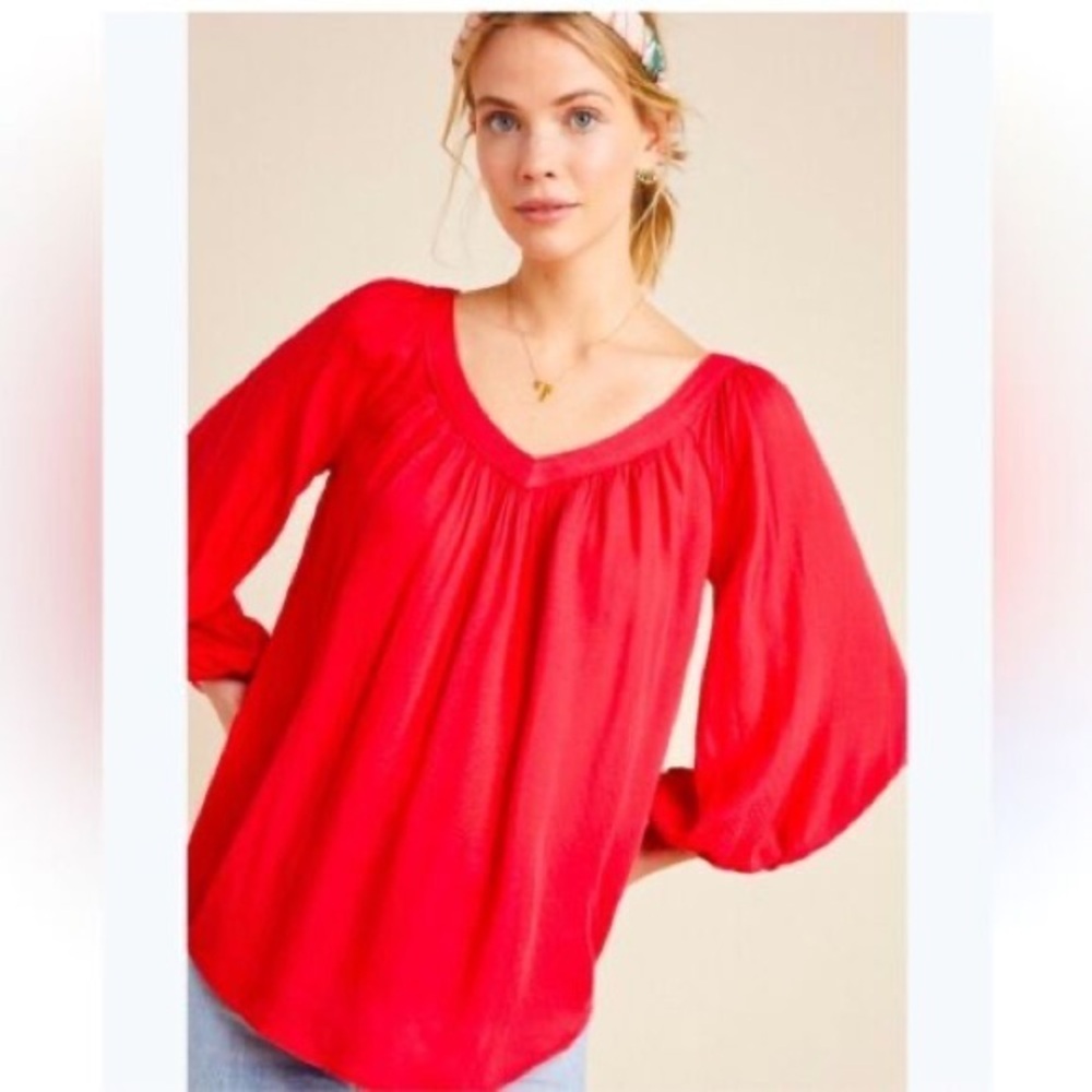 Anthropologie Maeve Pullover Blouse Large